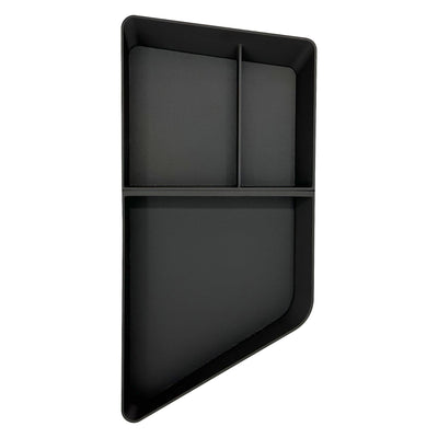 black plastic drawer organizer trunk tray small items neatly arranged