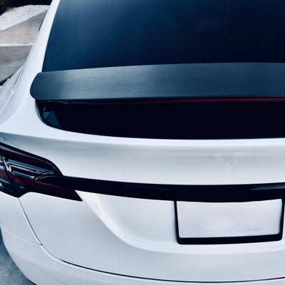 spoiler wrap tesla model carbon fiber