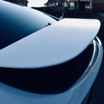 spoiler wrap tesla model carbon fiber