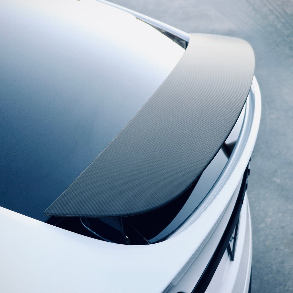 Spoiler Vinyl Wrap | Tesla Model X 2016-2026, Carbon Fiber Film