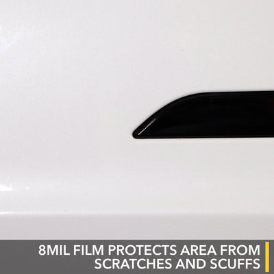 black door edge protector handles tesla model paint protection film area
