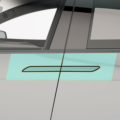 car door recessed handle handles tesla model paint protection film area