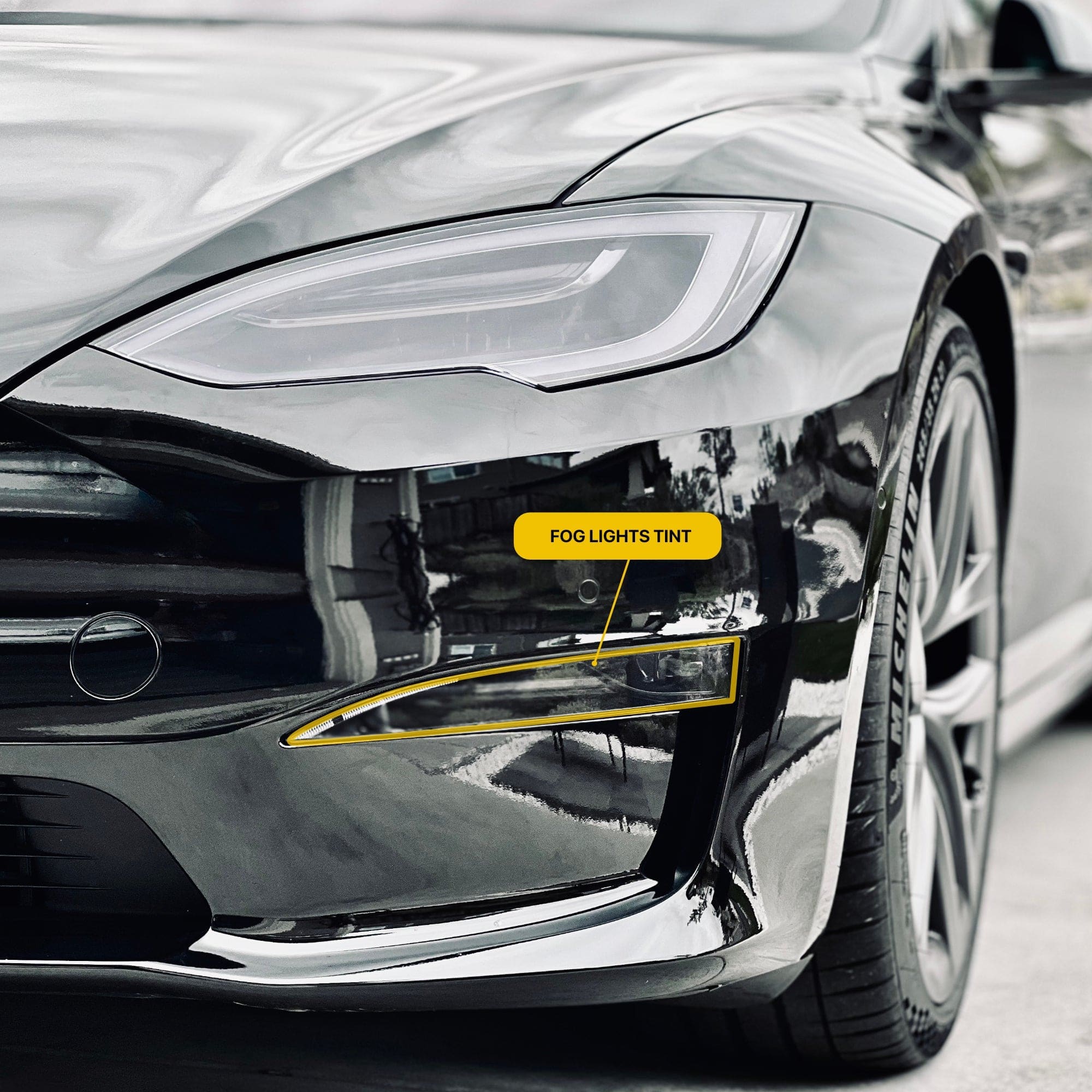 fog lights tesla model x s tint strong ppf paint protection film self healing precut kit easy install 2021 2022 2023 2024 2025 2026