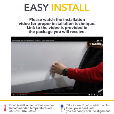 paint protection film tesla model rear fenders