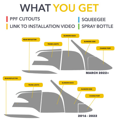 tail lights tesla model ev accessories wrap