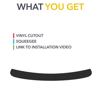 curved black vinyl cutout carbon fiber tesla model wrap pattern adds