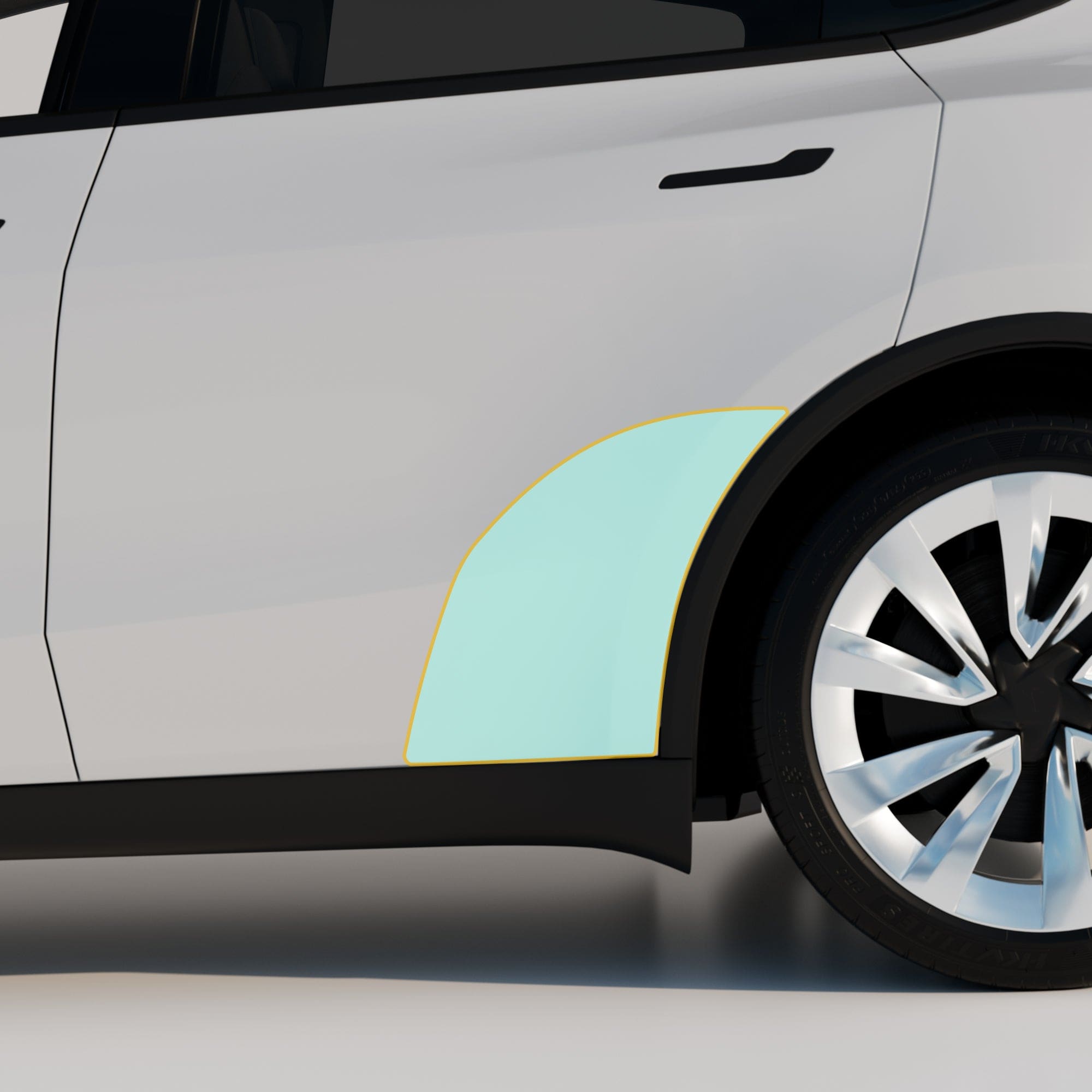 tesla model paint protection film rear fenders