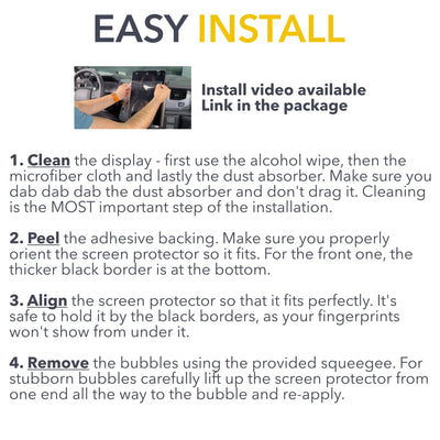 screen protector installation instructions mustang mach-e ford hardness pet film
