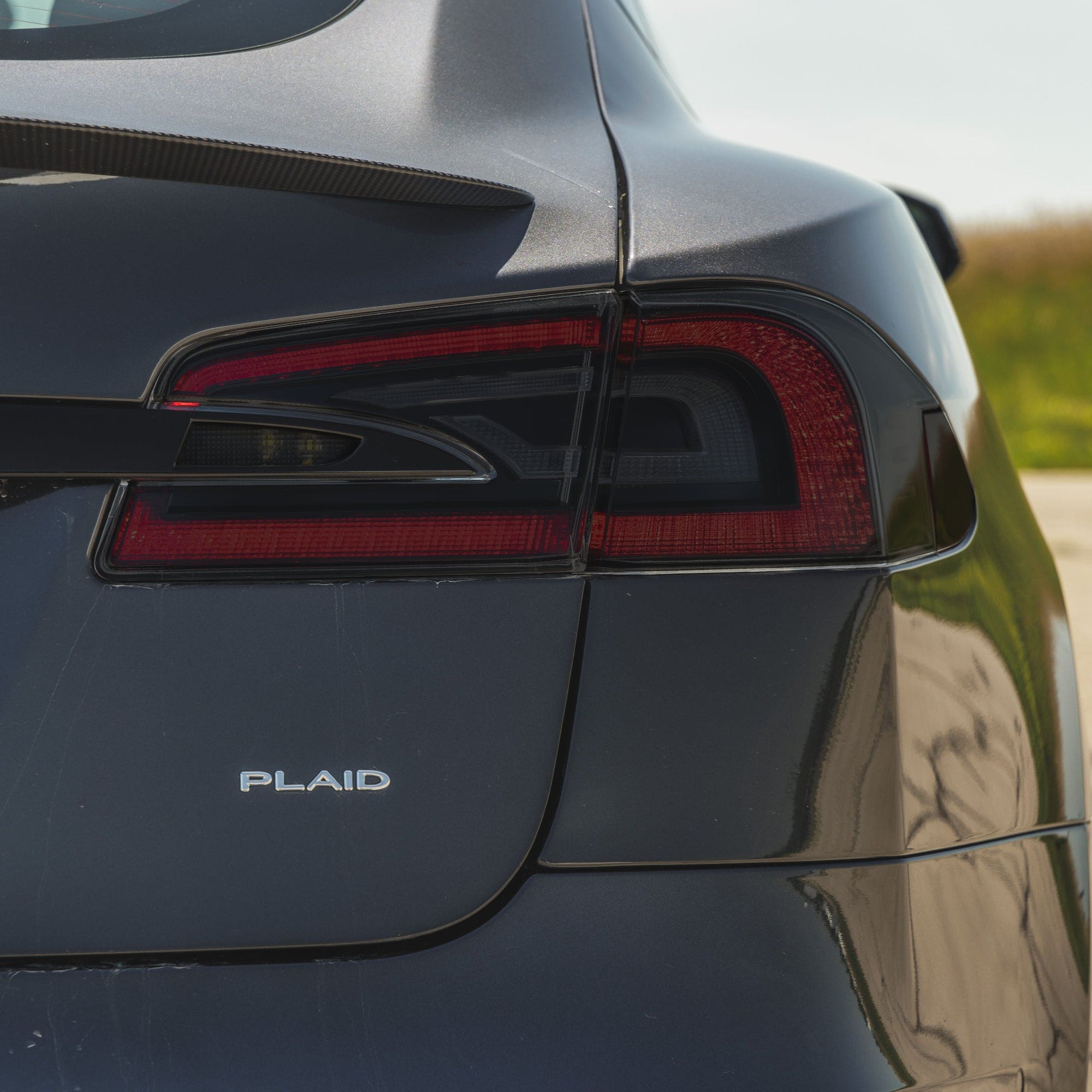 Tail Lights Smoke Tint PPF for Tesla Model S including Plaid Long Range 2016-2021 Small Charge Port Dark 30% VLT 8mil T-WRAPS