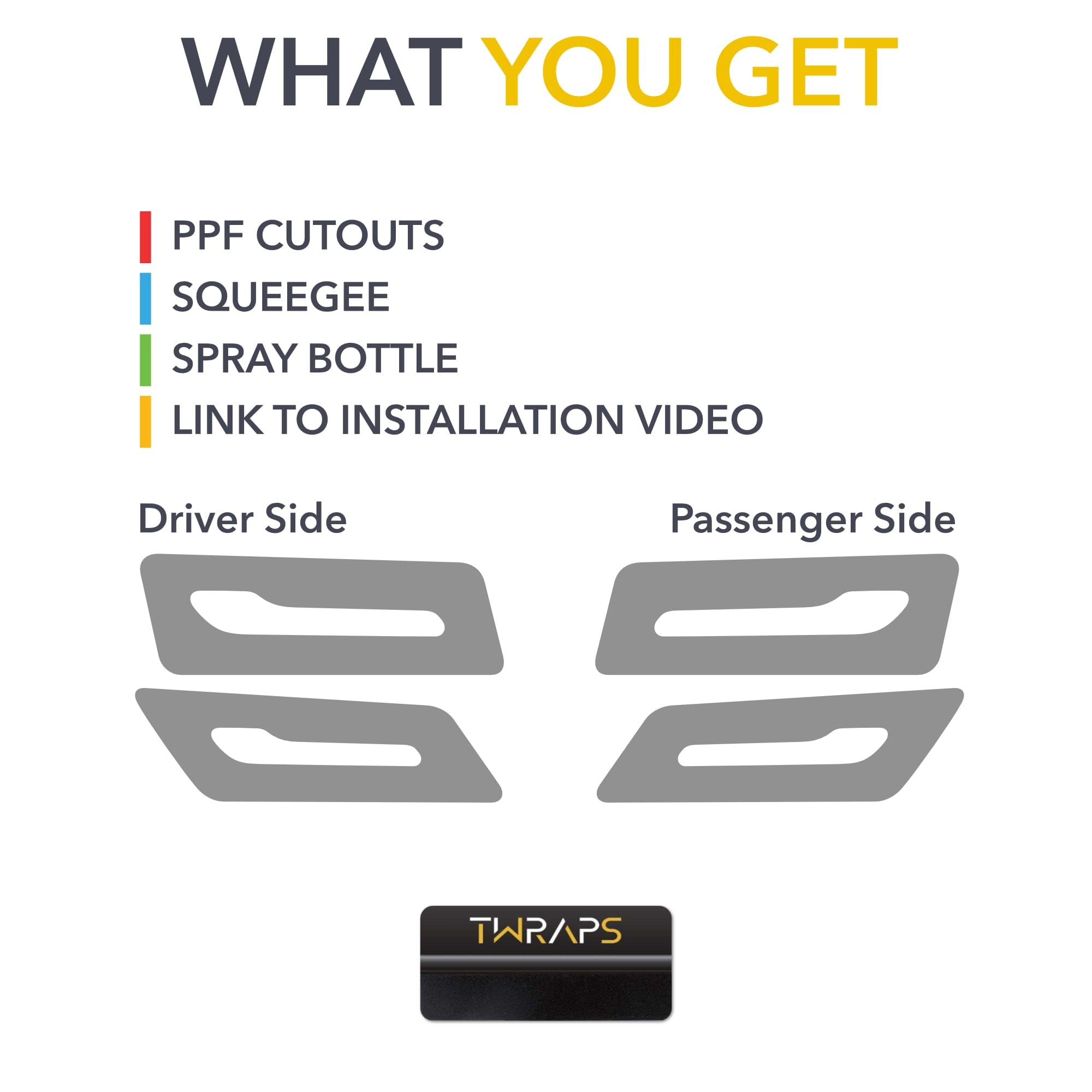 car door handle ppf kit handles tesla model paint protection film