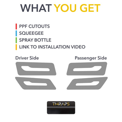 car door handle ppf kit handles tesla model paint protection film