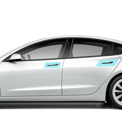 silver tesla blue door handle handles model paint protection film