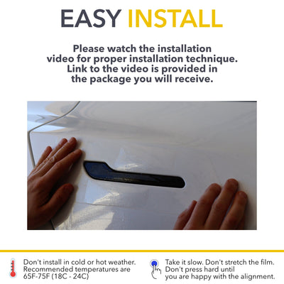 car door handle film installation handles tesla model paint protection