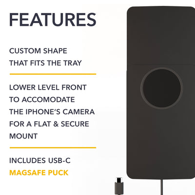 gmc hummer compatible magsafe case armrest magnetic wireless charging pad