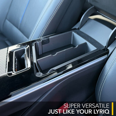 cadillac lyriq center console premium leather liners