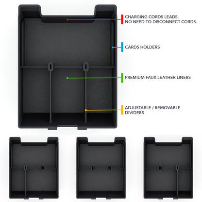 black plastic organizer dividers r1t r1s rivian center console