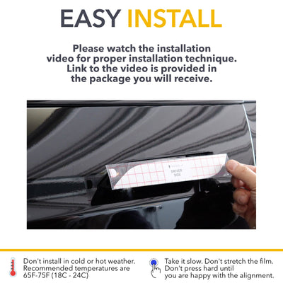 car door handle film installation handles vinyl wrap tesla model kit