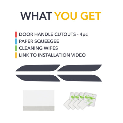 car door handle cutout kit handles vinyl wrap tesla model