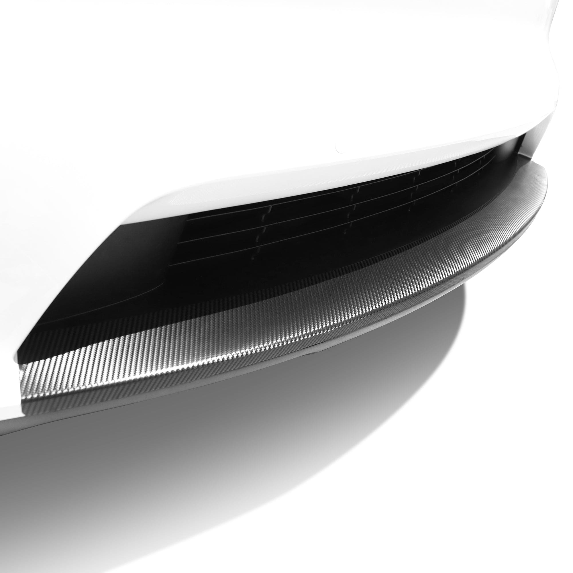 Front Lower Lip Wrap Carbon Fiber Chin Spoiler Decal for Tesla Model S Black premium T-WRAPS