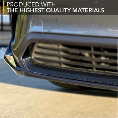 bz4x vinyl wrap toyota carbon fiber chin spoiler