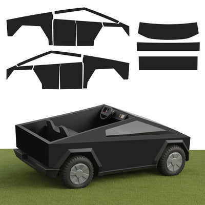 Full Vinyl Wrap Cybertruck for Kids Black Gloss pre-cut easy DIY install T-WRAPS