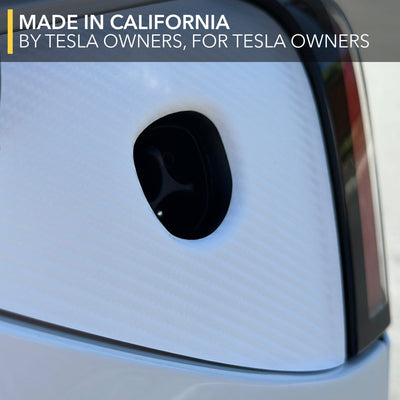 vinyl wrap carbon fiber charge port tesla model y juniper