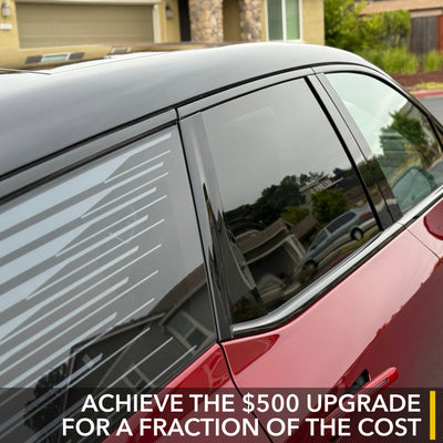 cadillac optiq, blackout overlay, chrome trim, custom-fit overlay kit