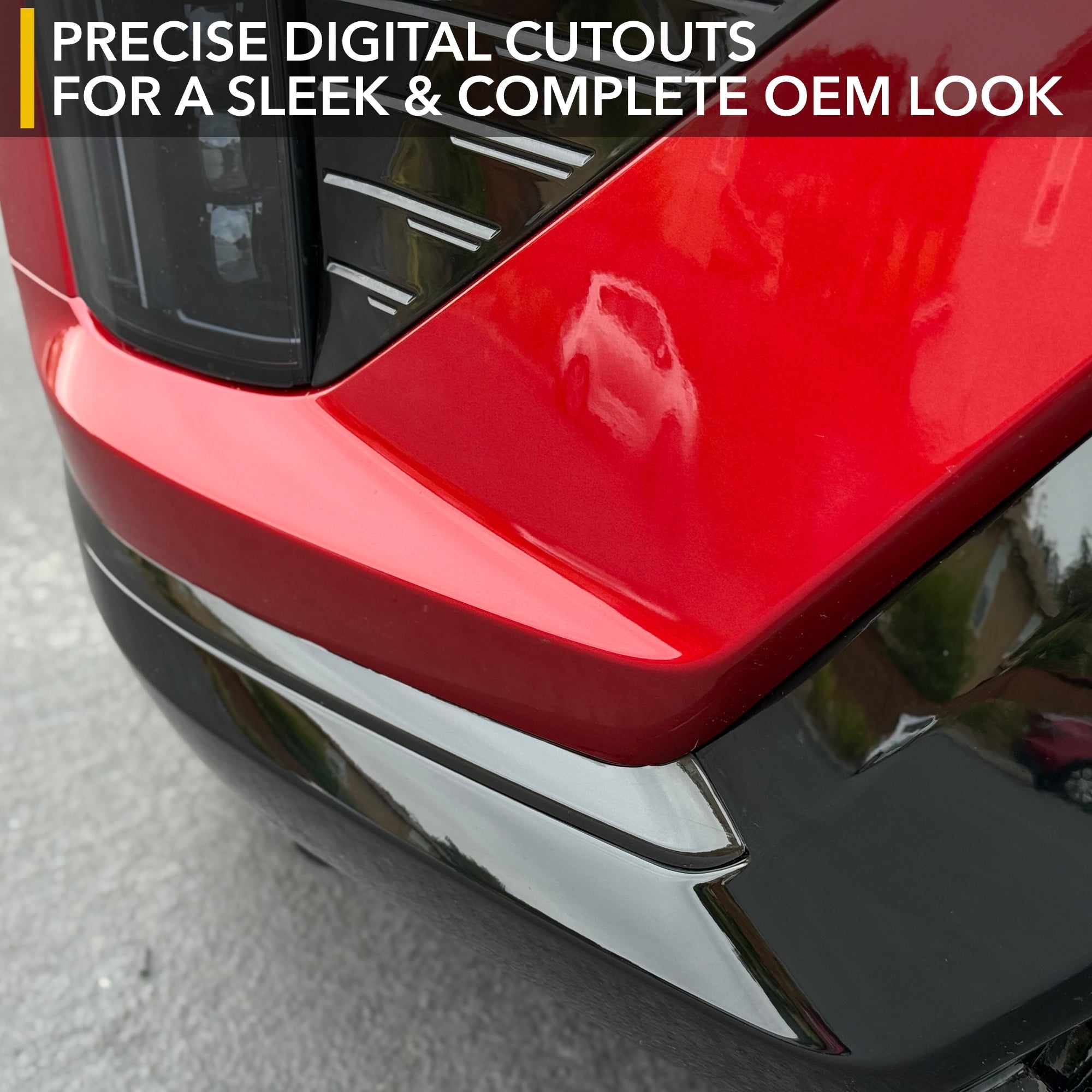 cadillac optiq, blackout overlay, chrome trim, custom-fit overlay kit