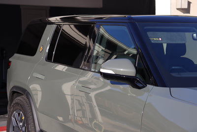 gray rivian suv r1s blackout overlay chrome trim custom-fit
