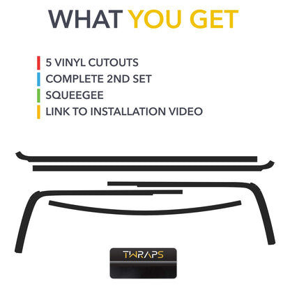 vinyl cutout set squeegee r1s rivian blackout overlay chrome trim custom-fit