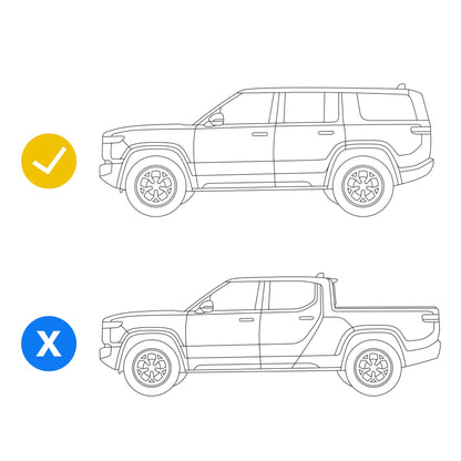 suv pickup truck line drawings r1s rivian blackout overlay chrome trim custom-fit