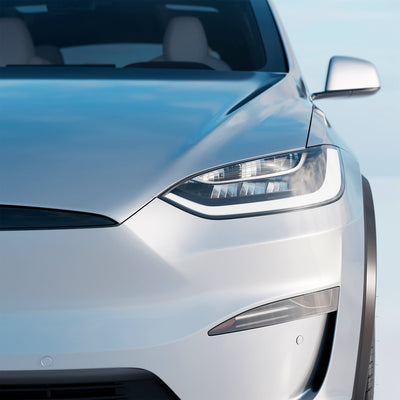 Headlights Clear PPF Smoke Tinted PPF Tesla Model X Smokey Headlamp Covers 8mil self-healing easy DIY install T-WRAPS