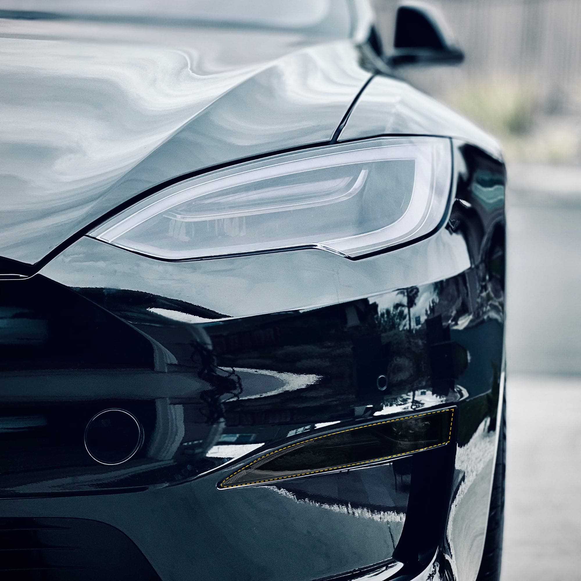 Fog Lights Smoke Tint Tesla Model S Model X Dark 30% VLT self-healing PPF T-WRAPS