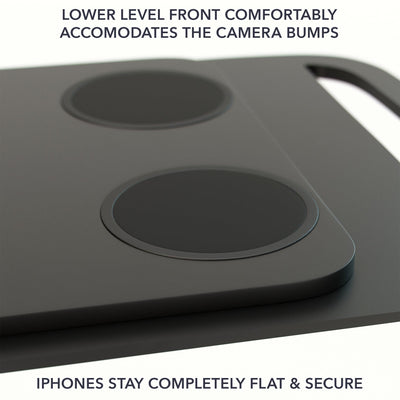 black pad camera bump accommodations magsafe pucks ash wood charging r1t r1s