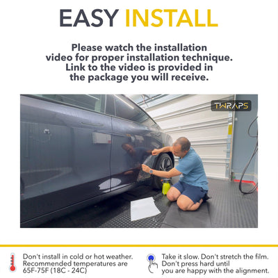 tesla model paint protection film rear fenders