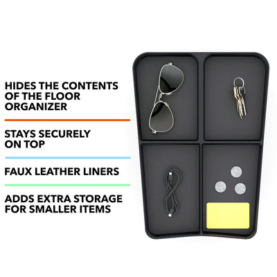 Floor Storage Organizer | Lower Center Console Tray for Rivian R1S & R1T 2021-2026