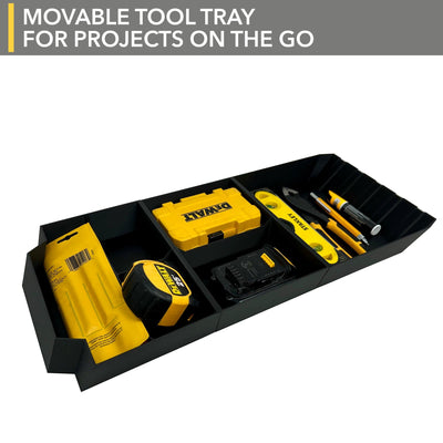 black tool tray compartments tesla cybertruck leather liners proudly made patent pending design rugged floor console