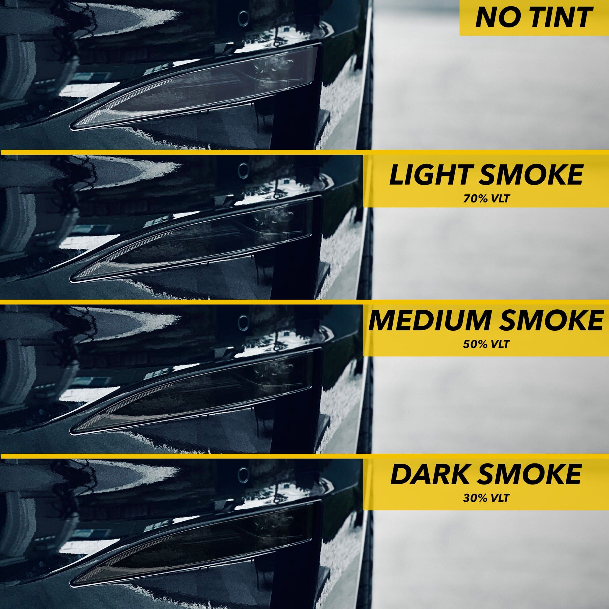 fog lights tesla model light transmission smoke tint