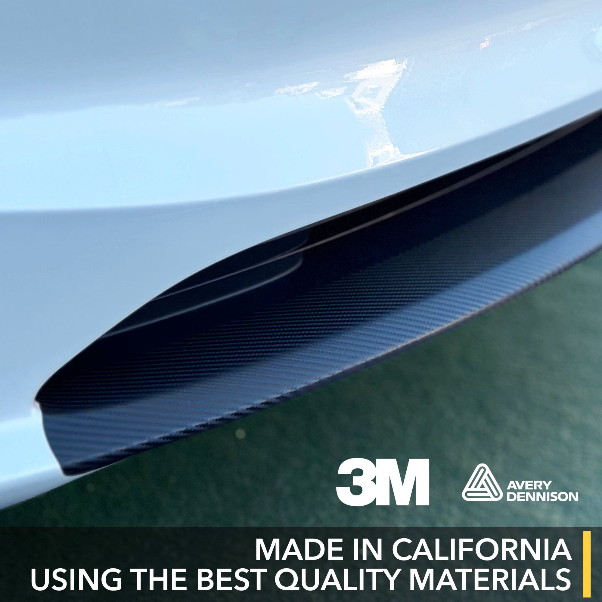 vinyl wrap tesla model carbon fiber lip