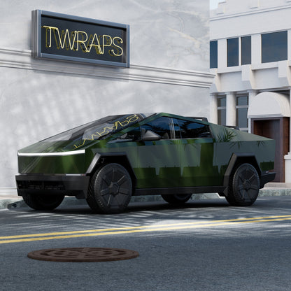 camouflaged cybertruck stainless steel body ev accessories