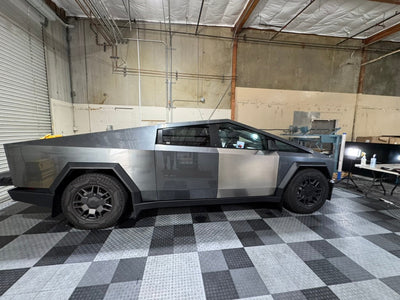 tesla cybertruck prototype color ppf, stainless steel body, body ppf wrap,