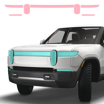 white electric pickup truck r1s r1t rivian 8mil ppf