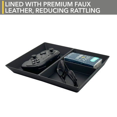 tesla cybertruck glove box organizer leather liners