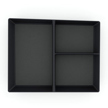 tesla cybertruck glove box organizer leather liners
