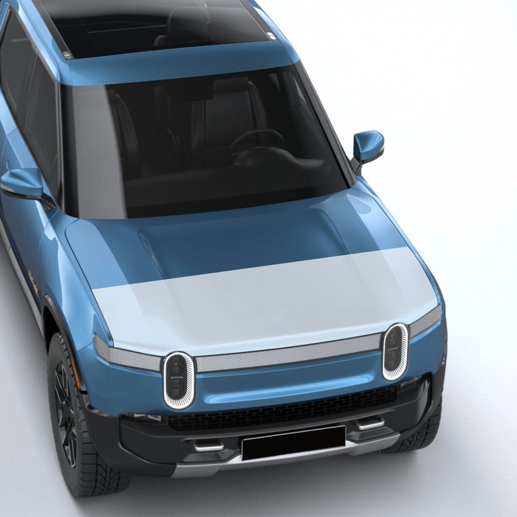 blue electric suv r1s r1t paint protection film