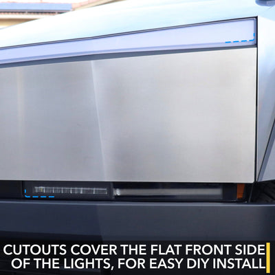 shiny silver truck panel clear ppf headlight guard 8mil exceptional protection