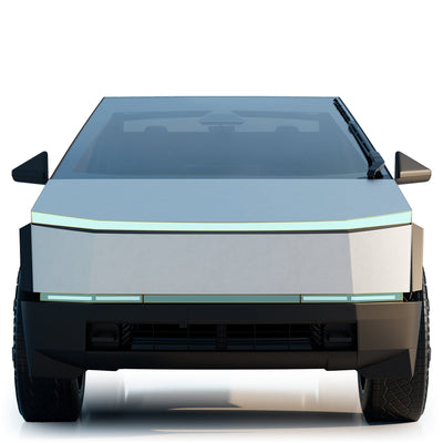 futuristic silver electric pickup truck clear ppf headlight guard 8mil exceptional protection