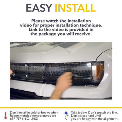 smoke tint gmc hummer ev suv headlights ppf