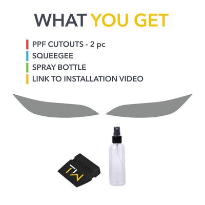 smoke tint tesla model headlights ppf