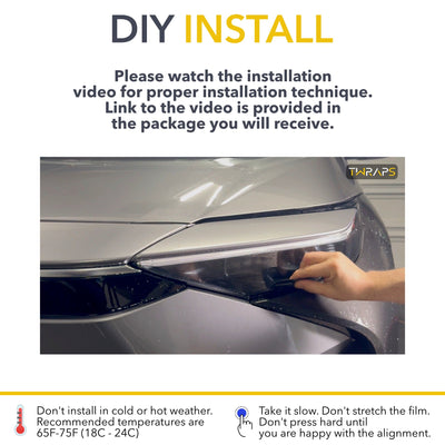 bz4x smoke tint toyota headlights ppf